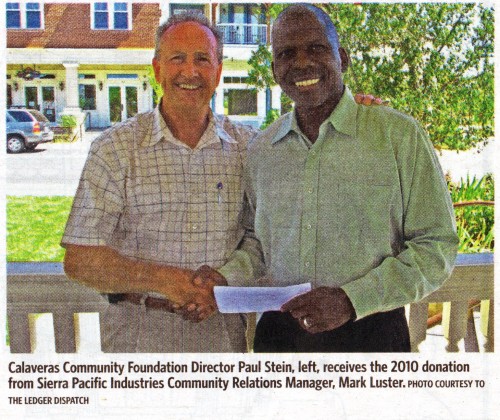 Sierra Pacific Industries Donation to Calaveras Community Foundation